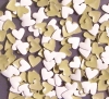 6mm White Heart HotFix - 36pcs